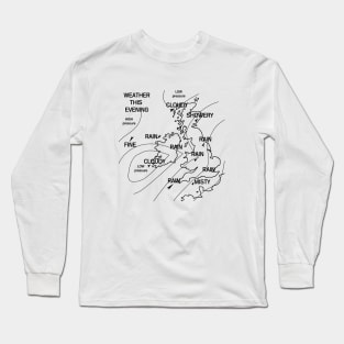 UK Weather Map Long Sleeve T-Shirt